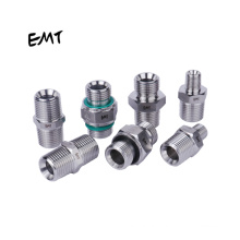 Hydraulic Fittings Straight Full Thread Equal or Reducing Nipples EMT Swage Stainless Steel Natural Polishing Male Forged 5 Pcs